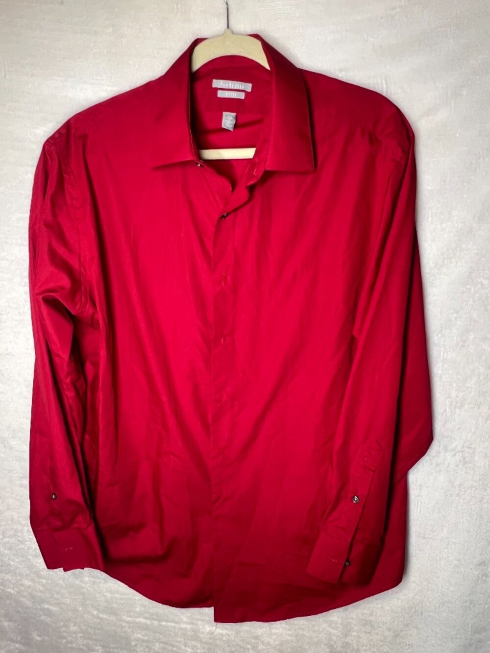Van Heusten red button down dress shirt sz 17 1/2 - 34/35